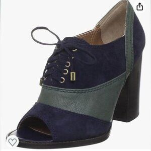 daniblack Heel Shoe Size 6.5 Dillion Open Toe Oxford Urban Chic Leather Academia